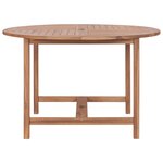 vidaXL Table de salle à manger de jardin Ø110x75cm Bois massif de teck