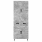 vidaXL Ensemble de Meubles 2 Pièces Gris béton 66 x 34 5 x 89 5 cm