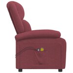 vidaXL Fauteuil électrique de massage Bordeaux Tissu
