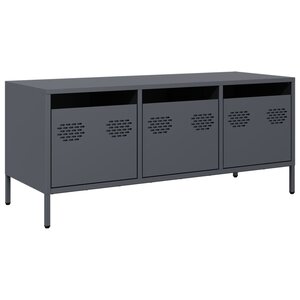 vidaXL Meuble TV anthracite 101 5x39x43 5 cm acier laminé à froid