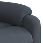 vidaXL Fauteuil de massage inclinable gris foncé velours