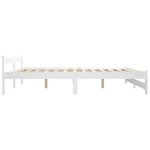 vidaXL Cadre de lit sans matelas blanc bois massif de pin 200x200 cm