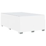 vidaXL Cadre de lit avec matelas Blanc 120 x 200 cm tissu