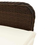vidaXL Ensemble de bistro de jardin 11 Pièces coussins marron poly rotin