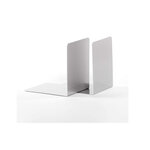 Lot de 2 Serre-livres en aluminium 10 x 8 x 10 cm Aluminium MAUL