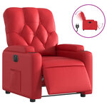 vidaXL Fauteuil inclinable électrique Rouge Similicuir