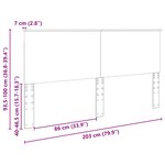 vidaXL Tête de lit Gris béton 200 cm Bois d'ingénierie