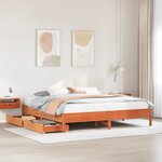 vidaXL Cadre de lit sans matelas cire marron 180x200cm bois pin massif