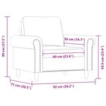 vidaXL Fauteuil Crème 60 cm Similicuir