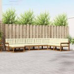 vidaXL Ensemble de canapés d'extérieur 8 Pièces Naturel et Crème