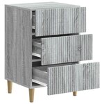 vidaXL Cabinet de chevet avec tiroir Sonoma gris 43 x 41 x 66 5 cm