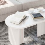 vidaXL Table basse Blanc 80 x 39 5 x 35 cm Bois de pin massif