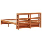 vidaXL Cadre de lit Cire marron 150 x 200 cm Bois de Pin Massif