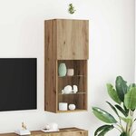 vidaXL Meuble TV chêne artisanal 40.5 x 30 x 102 cm Bois d'ingénierie