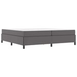 vidaXL Cadre de lit avec matelas Gris 200 x 200 cm Faux cuir