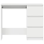 vidaXL Bureau Blanc brillant 90x45x76 cm Bois d’ingénierie
