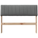 vidaXL Tête de lit capitonnée Gris foncé 100 cm Pin massif