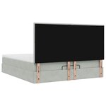 VidaXL Cadre de lit ottoman et matelas gris clair 180x200cm velours