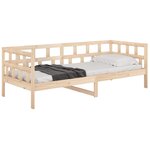vidaXL Lit de jour Bois massif de pin 90x200 cm