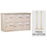 Bloc boîte aux lettres collective extérieur - C6 sur pieds - Languedoc standard - Decayeux - Ivoire