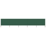 vidaXL Paravent 5 panneaux Tissu 600 x 80 cm Vert