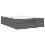 vidaXL Cadre de lit avec stockage Gris foncé 160 x 200 cm tissu
