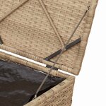 vidaXL Boîte à coussins avec stockage Beige 50 x 50 x 50 cm polyrotin