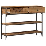 vidaXL Table Console avec tiroir Bois ancien 100 x 25 x 75 cm