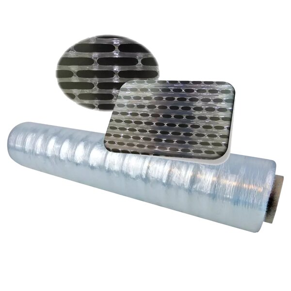 Film étirable manuel macroperforé 10µ 430 mm x 300 M – (6 bobines) – Bulteau Systems