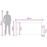 vidaXL Auvent latéral 100  polyester fer acier