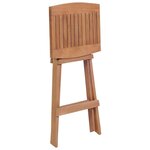 vidaXL Tabourets de bar pliables lot de 4 Bois de teck massif