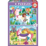Educa puzzle 2x20 licornes et fées