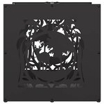 vidaXL Portant de bois chauffage noir 40x40x40 cm