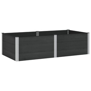 vidaXL Jardinière surélevée Noir 200 x 100 x 54 cm