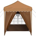 vidaXL Tente de fête pop-up 195 x 195 x 245 cm Beige Tissu Oxford
