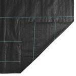 vidaXL Membrane anti-mauvaises herbes noir 2x25 m PP