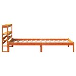 vidaXL Cadre de lit avec tête de lit sans matelas cire marron 90x190cm