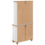 vidaXL Hutch ASKIM Blanc 91 x 40 x 184 cm Bois de pin massif