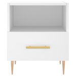vidaXL Tables de chevet 2 Pièces blanc 40x35x47 5 cm bois d’ingénierie