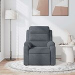 vidaXL Fauteuil de massage inclinable gris foncé velours