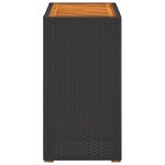 vidaXL Table d'appoint de jardin dessus en bois noir 60x40x75 cm