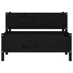 vidaXL Jardinière Noir 110x84x75 cm Bois massif de pin