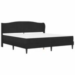 vidaXL Cadre de lit avec tête de lit Noir 180 x 200 cm Velours