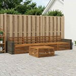 vidaXL Ensemble de canapés d'extérieur 5 Pièces Naturel