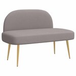 vidaXL Banc rembourré avec dossier Taupe 110 x 60 x 76 cm