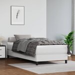 vidaXL Cadre de lit Blanc 100x200 cm Similicuir
