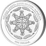 Pièce de monnaie en Argent 1 Dollar g 31.1 (1 oz) Millésime 2024 Native American Silver Dollars WAKAN TANKA