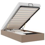 vidaXL Cadre de lit ottoman sans matelas cappuccino 100x200 cm