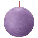 Bolsius Bougies boule rustiques Shine 6 Pièces 76x71 mm Violet vibrant