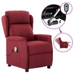 vidaXL Fauteuil électrique de massage Bordeaux Tissu